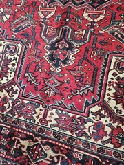 9×12 /8.10 x 11.6 ANTIQUE VEG DYE SERAPI HERIZ RUG VINTAGE KAZAK CAUCASIAN