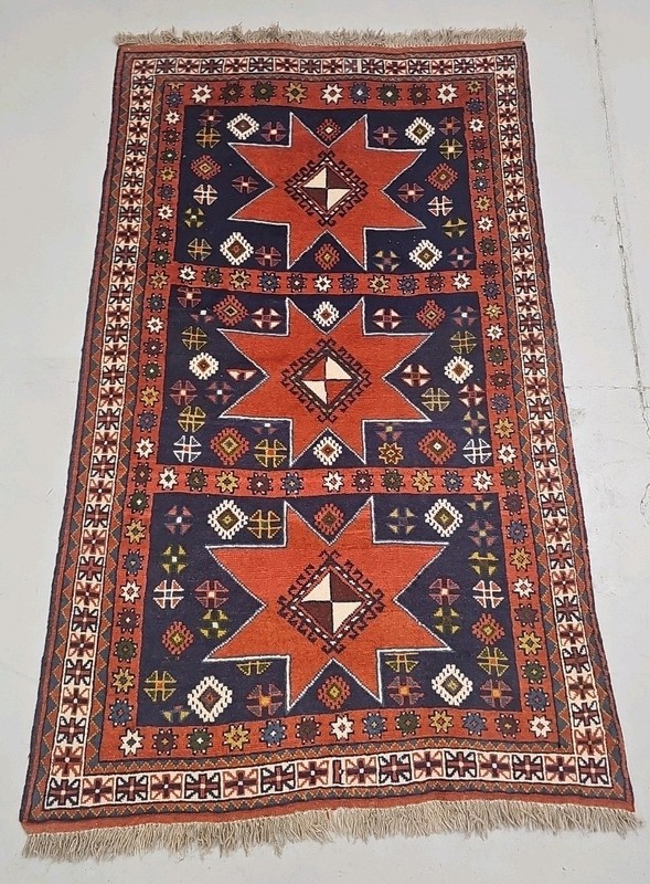 Hand-knotted Caucasian 100% Wool Shirvan Azerbaijan Fine Area Rug 3'10"×6'3" gallery