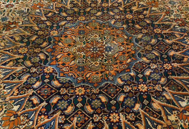 Vintage Oriental Rug Cream Traditional Floral Carpet Living Room Décor 6’5X10 ft gallery