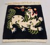 Rare Antique Tibetan Dragon Cub Rug 18”x18” gallery