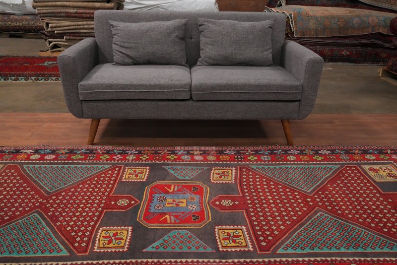 Vintage Geometric Traditional Style Area Rug 5x10 ft Hand-knotted Wool Nomadic gallery