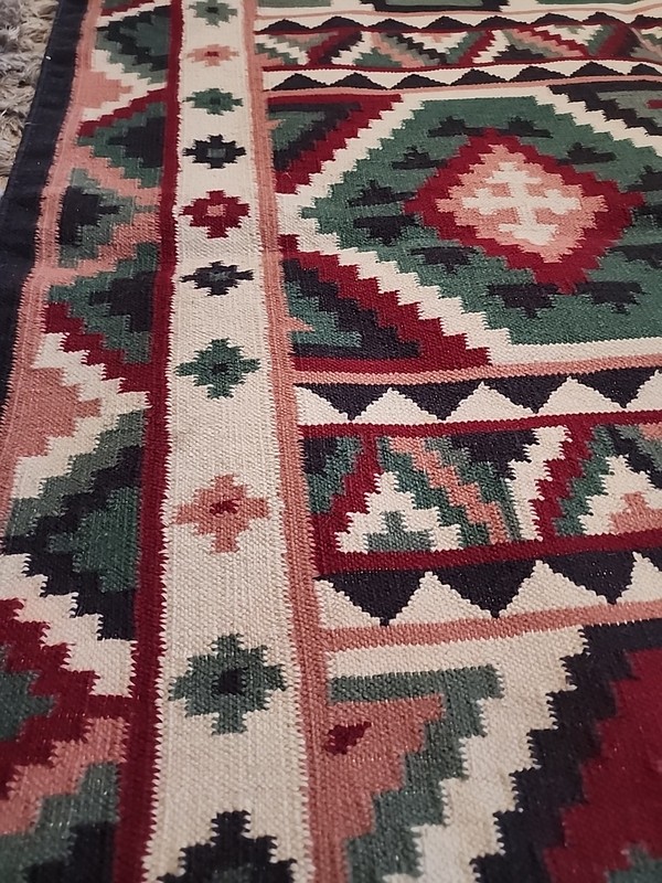 Turkish Rug, Vintage Rug, Large Kilim,Wool Rug, Handwoven Rug 51x72 gallery