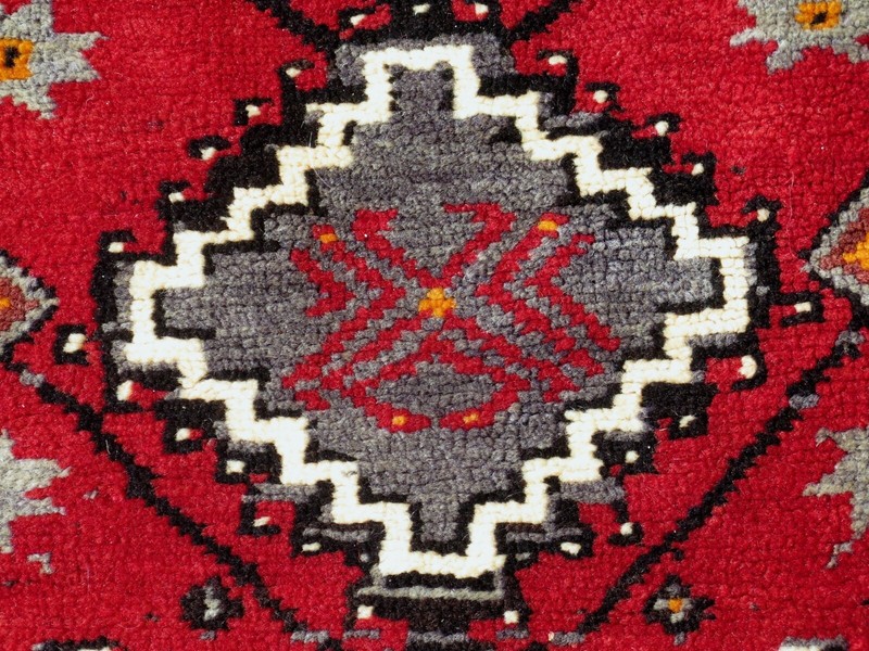 Vintage Turkish Carpet, Handmade Bedroom Rug, Tribal WoolRug, Red Carpet 27"X50" gallery