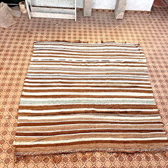 Moroccan Rug Handmade Rug 100% wool-kilim- Area Rug Geometric 5.6x6ft -old 1960