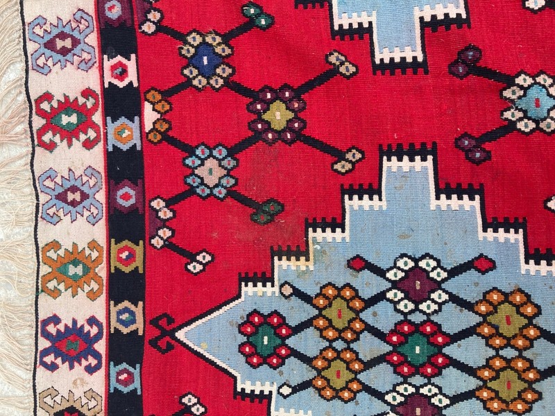 Vintage Traditional Handmade Beautiful Turkish Kilim Floor Rug Carpet 288x198 cm gallery