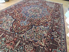 10×15 10×14 Semi-Antique Herize Serapy Oriental Area Rug wool Rust Blue Yellow
