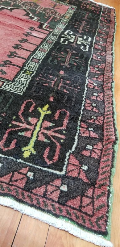 Vintage 1940-1950s Turkish Tribal Rug 3'6" x 5'4" gallery