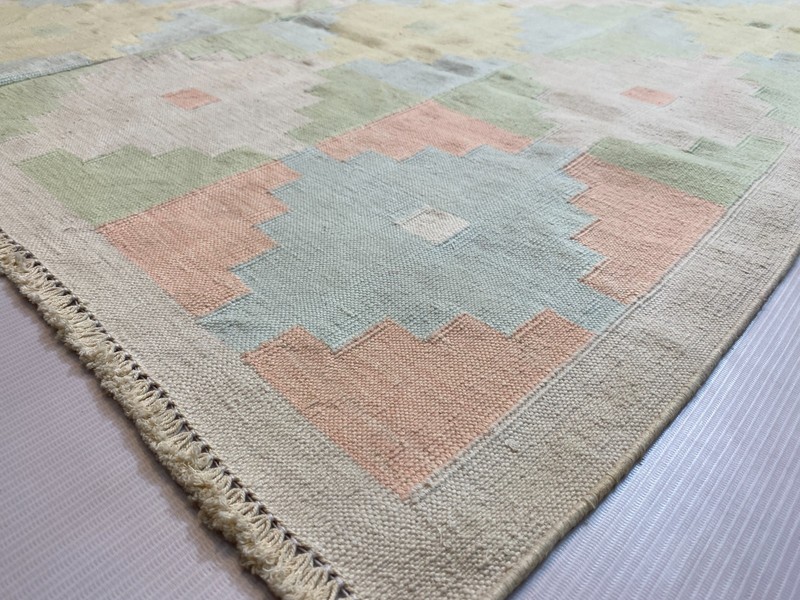 4x6 ft Geometric Tribal Antique Flatweave Turkish Oriental Dining Room Kilim Rug gallery