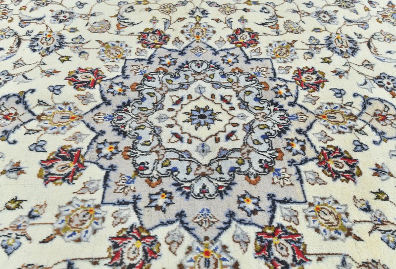 Handmade Vintage Cream Oriental Rug 6'5X9'4 ft Floral Classic Home Decor Carpet gallery