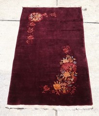 Antique Chinese Art Deco Rug 3’x5′