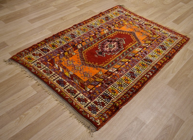 CLEARANCE 1930s Exceptional Masterpiece Genuine Mudjur Anatolian HandmadeRug 4x6 gallery