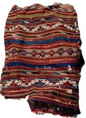 Antique Kozak Wool Kilim Rug Fragment from Turkey (124 cm x 80 cm)