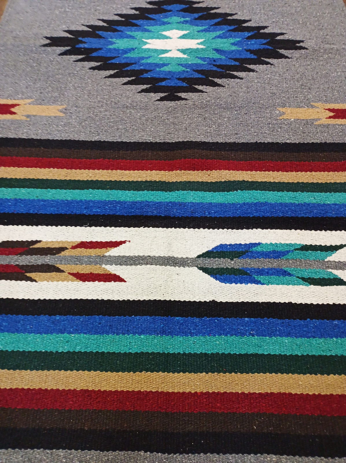 Handwoven Southwest Design Acrylic Rug; 32"x64" gallery