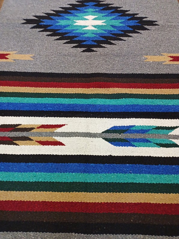 Handwoven Southwest Design Acrylic Rug; 32"x64" gallery