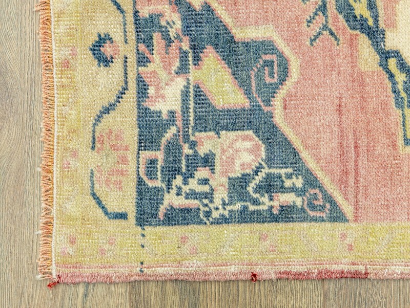 Eco Friendly Stylish Bath, Floor Mat-Hand Knotted Oushak Turkish Rug-1.9x3.1 ft gallery