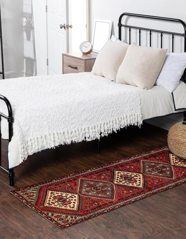 3'1" x 9'10" Vintage Hand-knotted Runner Rug Traditional Oriental Wool Carpet gallery