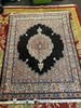 Navy Blue Floral Antique Rug 6.5 X 4.75 Ft Handmade gallery
