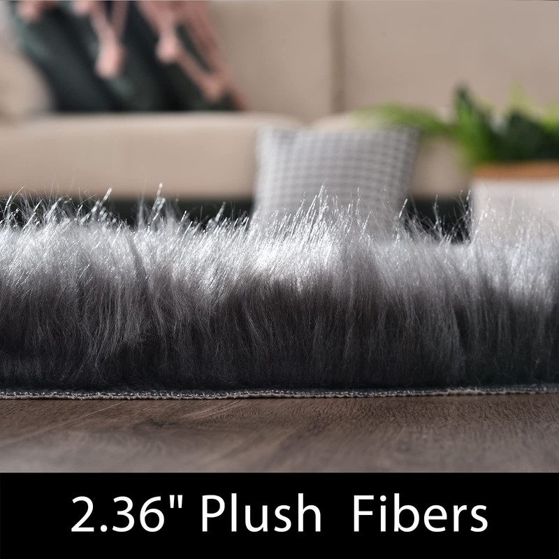Latepis 5x8 Dark Grey Area Rug for Sofa Floor Bedroom Rugs Living Room Rugs F... gallery