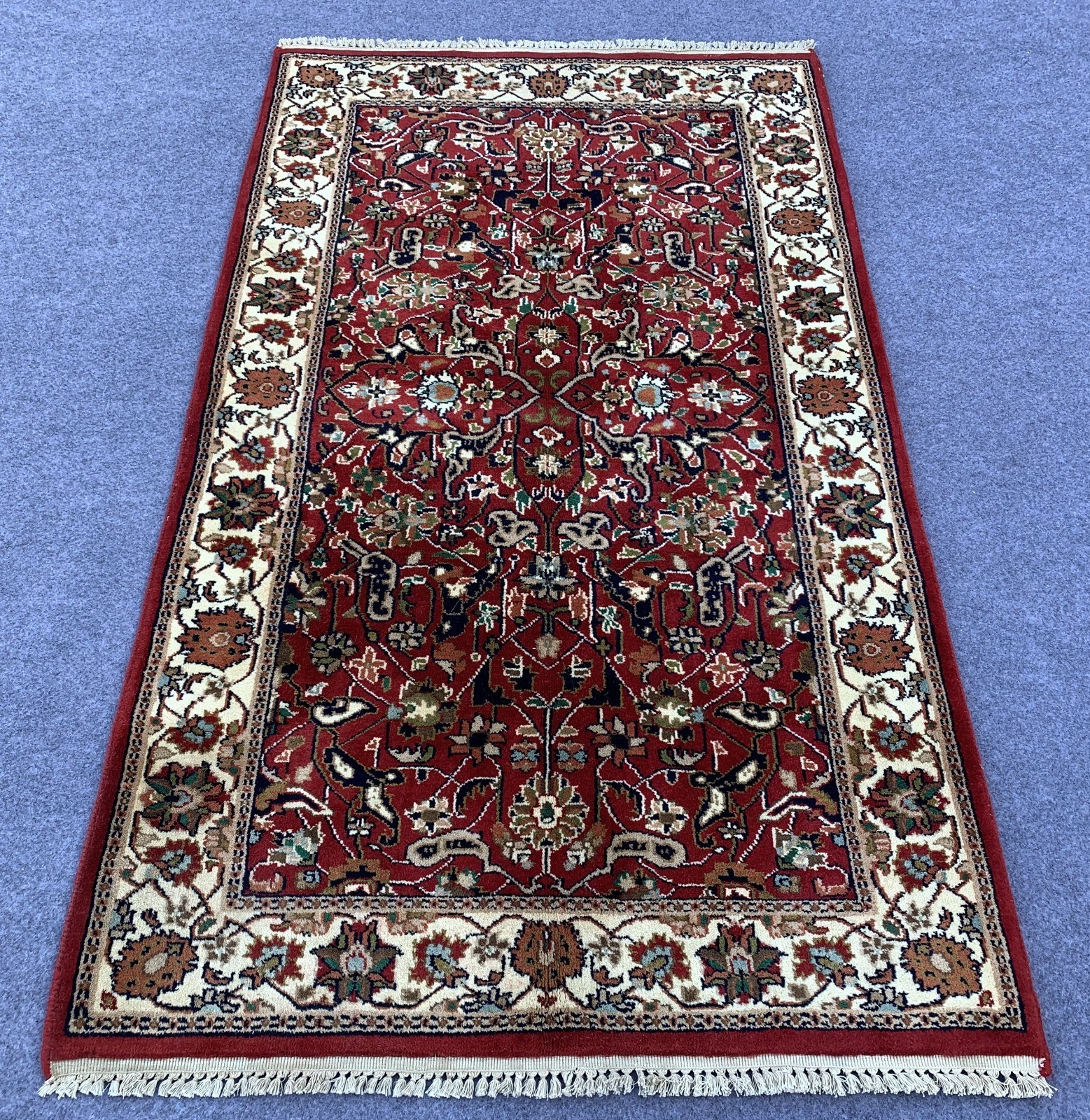 Amazing Hand Knotted Tribal Tabreez Wool Area Rug 5.6 x 3.3 Ft gallery