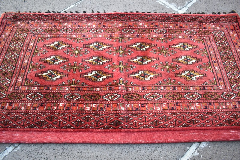 Vintage Tribal Bokhara Rolling Pin Bag Rug 33'' x 17'' Wall Hangings Torba Rug gallery