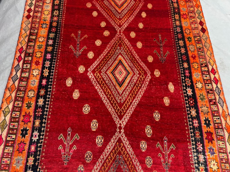 5'5 x 10'3 ft Vintage Afghan Tribal Medallion Hand-knotted Wool Rug gallery