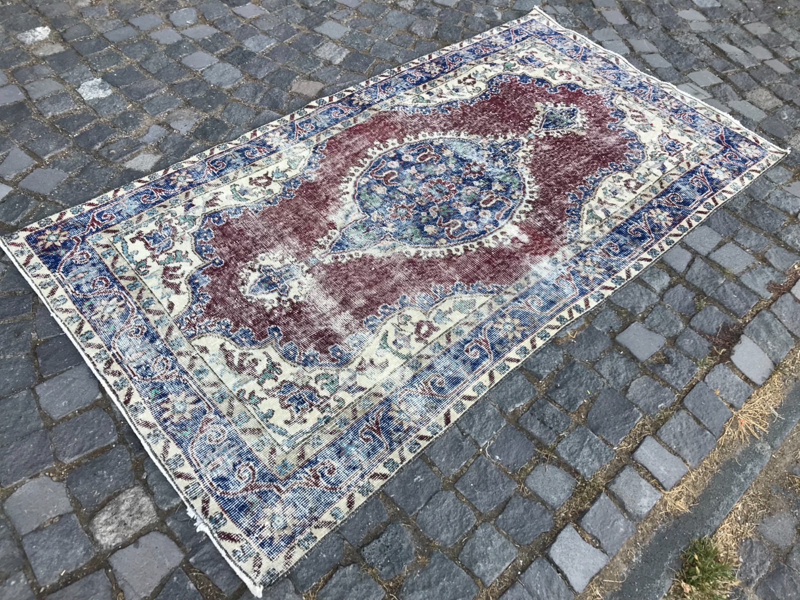 Home Decor Rug, Turkish Vintage Rug, Boho Decor Rug, Oushak Rug, 3,8 x 6,9 ft gallery
