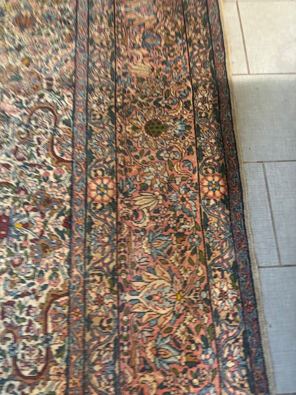 BEAUTIFUL. HANDMADE ANTIQUE RUG. CARPET . TH19 12X9 KER.MAN gallery