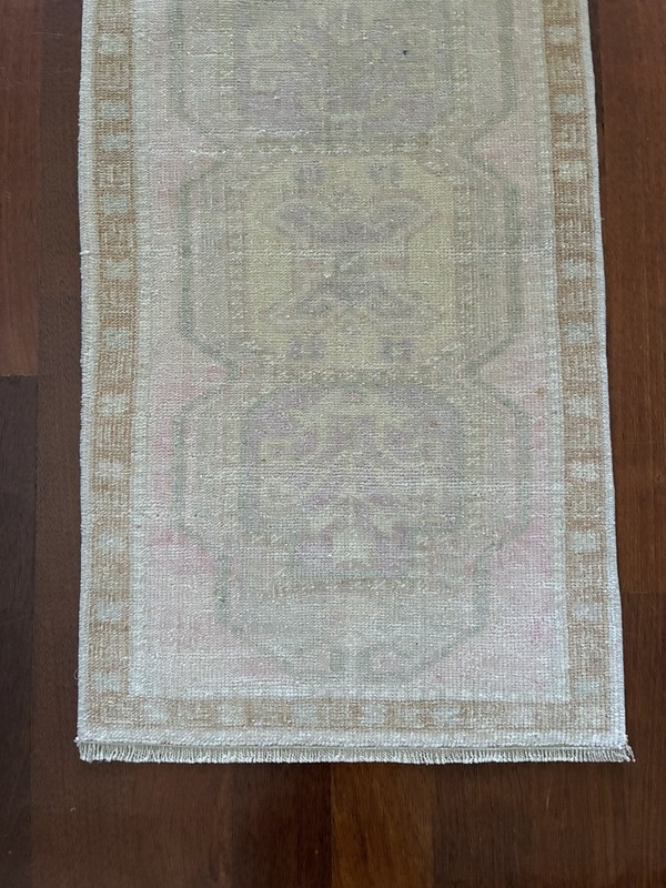 Japandi Neutral Oushak Rug 2x3 Muted Beige Wool Hand Knotted Small Accent Mat gallery