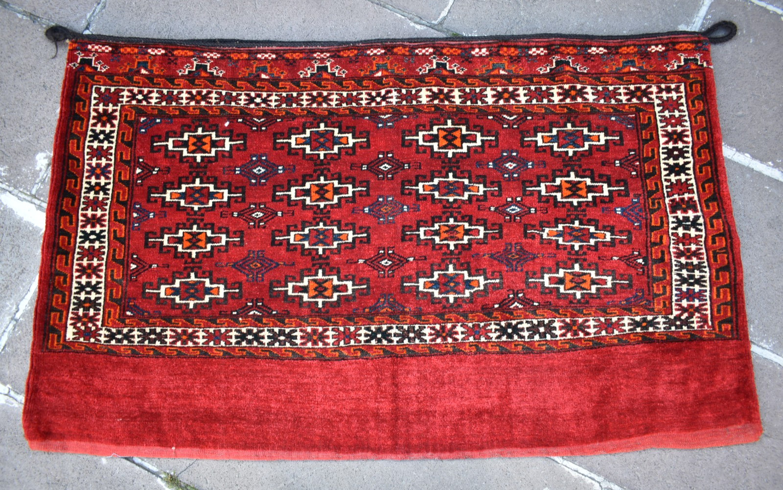 Antique Tribal Rug 47'' x 29'' Turkoman Tribal Mafrash Camel Bag Chuval Wool Rug gallery