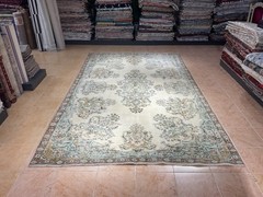 Large Turkish Rug , Oriental Rug , Beige Rug , Handmade Rug , 7×10 Area Rug