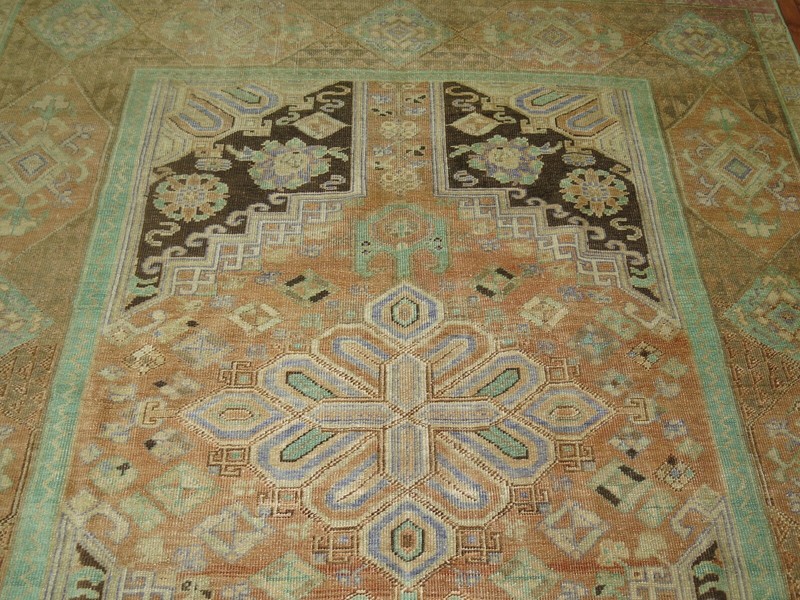 Vintage Turkish Oushak Ushak Rug Size 7'10''x9'9'' gallery