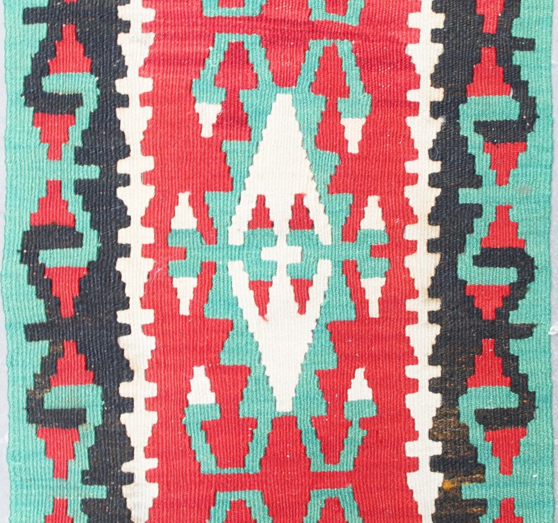 Turkish Rug 17''x50'' Oriental Vintage Runner Multi Color Corridor Hallway Kilim gallery