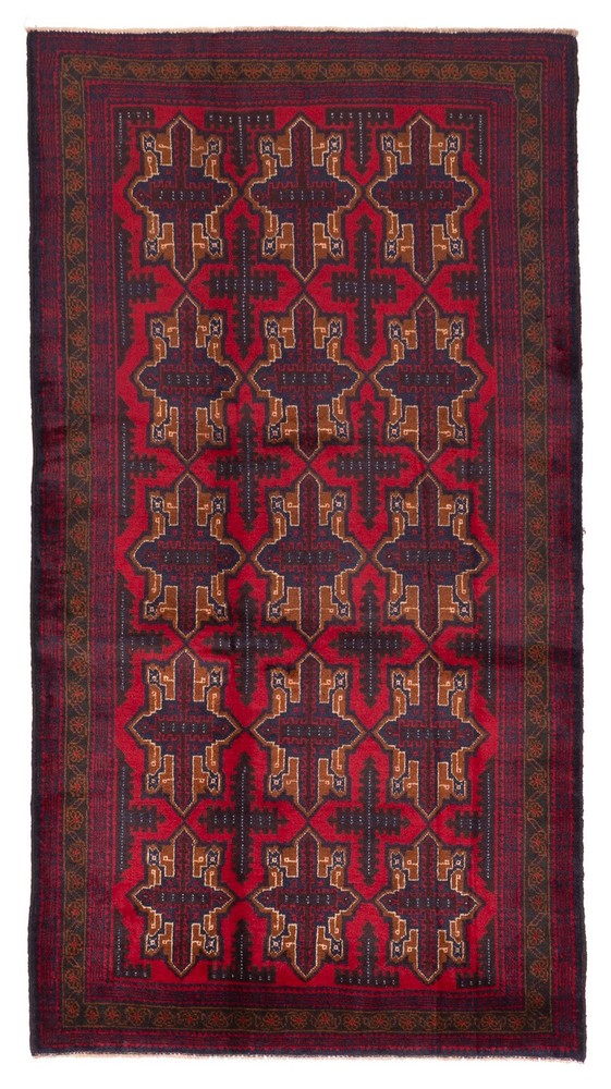 Vintage 3'8" x 6'10" Traditional Hand Knotted Vegetable Dye Wool Area Rug