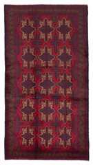 Vintage 3’8″ x 6’10” Traditional Hand Knotted Vegetable Dye Wool Area Rug