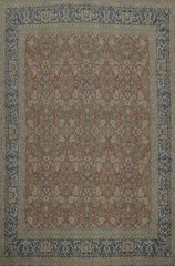 Antique Area Rug 10×13 Vegetable Dye Traditional All-Over Hand-knotted Carpet