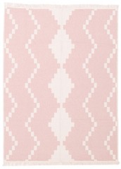 Vintage Hand Woven Area Rug 5’2″ x 7’0″ Traditional Cotton Oriental Carpet