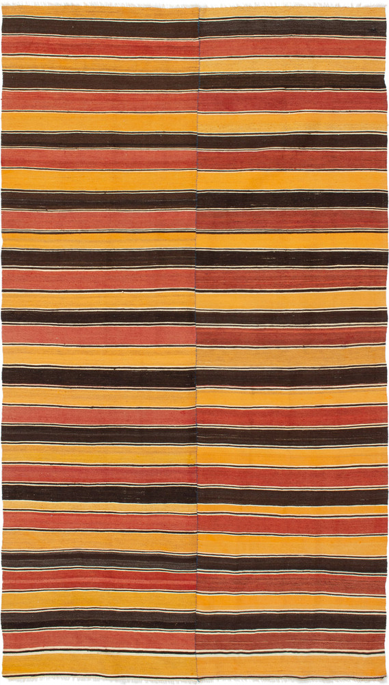 Vintage Hand Woven Area Rug 5'1" x 9'10" Traditional Wool Oriental Carpet