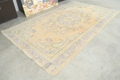 5×9 Turkish Antique Rug Anatolian Hand-Knotted Vintage Oushak Large Carpet,190
