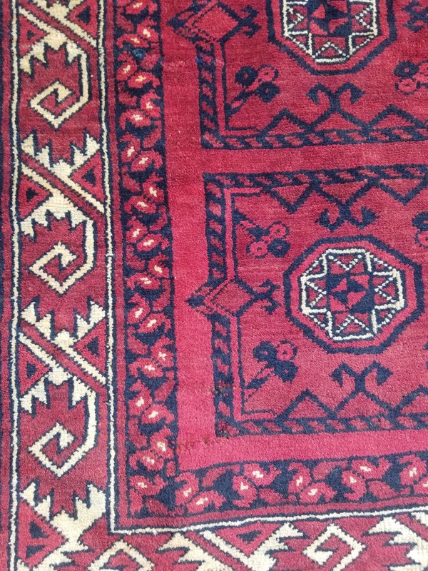 Vintage Hand Made Traditional Oriental Wool Maroon Carpet Rug 249x157cm gallery