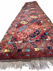 Vintage Hand-Knotted Tribal Wool Gallery Runner Rug — 15’ x 2.7’