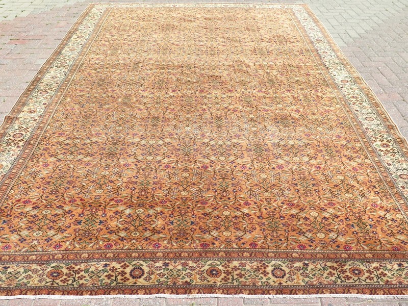 Turkish Rug, Area Rugs 8x12, Handmade Floor Carpet, Keseria Wool Rug 100"X139" gallery