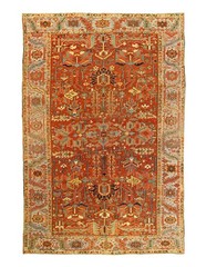 Rust Color Antique Hand-Knotted Wool Rug 8’4″X 12’6″