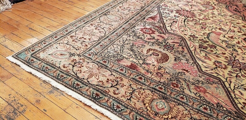 Handknotted Legendary 1960-1970s Vintage Wool Pile Muted Dye Splendid Hereke Rug gallery