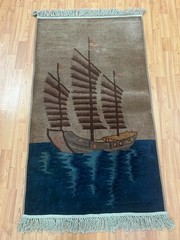 2’6″ x 4’8″ Antique Chinese Art Deco Oriental Rug – 1930s – 100% Wool Hand Made