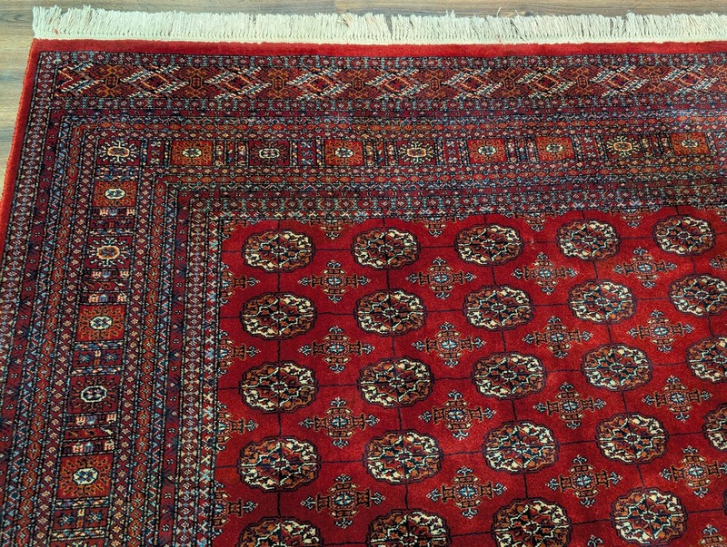 Karastan Turkoman Red Bokhara Rug #722, Wool Karastan Carpet 8.8 x 10.6, Red gallery