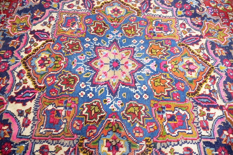 Semi-Antique Distressed Handmade Oriental Rug Living Room Carpet 9'7x12'6 Ft gallery
