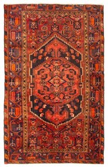 Vintage Hand-Knotted Area Rug 3’11” x 6’5″ Traditional Wool Carpet