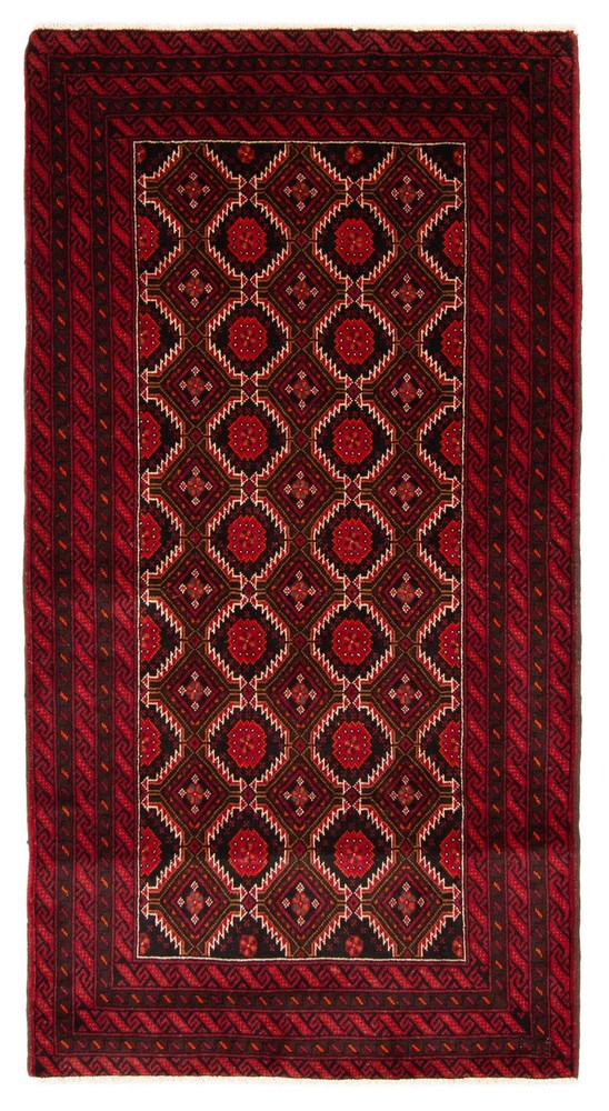 Vintage Hand-Knotted Area Rug 3'6" x 6'7" Traditional Oriental Wool Carpet
