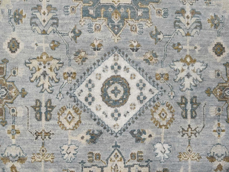 Exquisite Grey Color, Original Antique Oushak Collection Rug 12'3" x 17'8" gallery