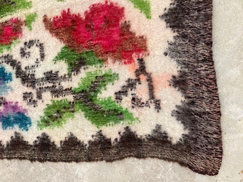 Vintage Traditional Handmade Bessarabia Romanian Wool Kilim Floor Rug 235x176 cm gallery
